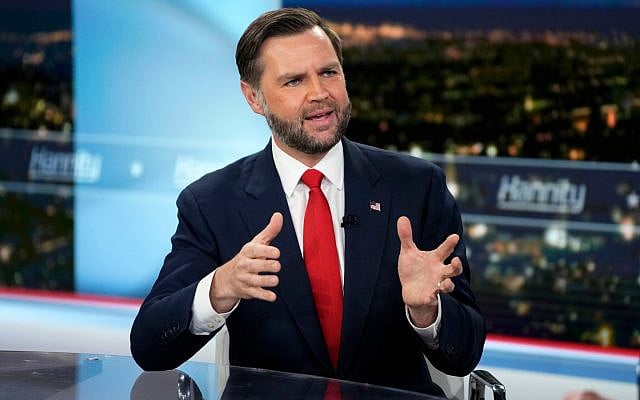 Vice President JD Vance appears on "Hannity" on Monday, June 15, 2026, in New York. (Photo by Charles Sykes/Invision/AP)