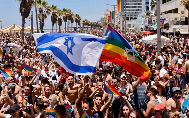 The annual Tel Aviv Pride parade (Courtesy LGBTQ Center Tel Aviv)