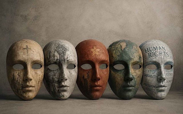 The surface changes, but the underlying pattern remains. Antisemitism adapts to changing times, appearing behind different masks. Image © Ivan Bassov, 2026. Licensed under CC BY 4.0.