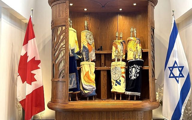 Open Torah Ark (Source: Temple Beth Sholom, Vancouver Canada)