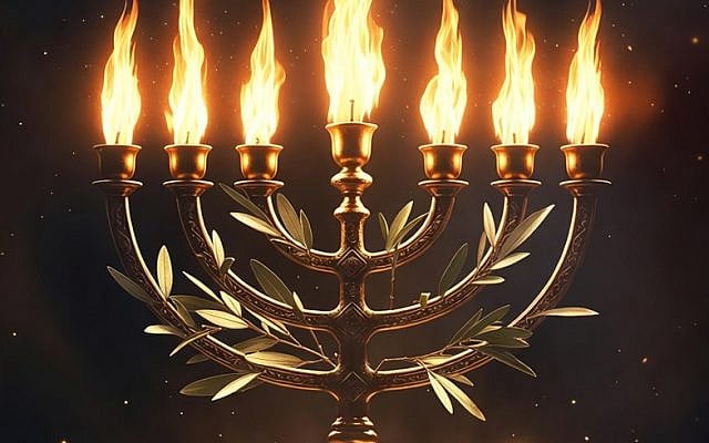 Unified Flames on the Menorah - Grok XAI