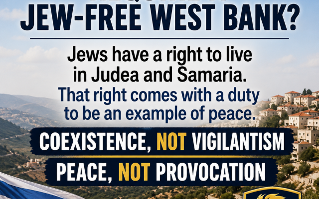 I once believed Jewish settlement in the West Bank was an obstacle to peace. After October 7, and after reconsidering decades of rejected peace offers, I changed my mind.

Jews have a right to live in Judea and Samaria. But that right comes with a responsibility to live peacefully, reject vigilantism, respect Palestinian rights, and protect holy sites for everyone.

Peace should not require a Jew-free West Bank.

It should require coexistence.