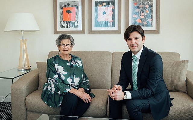 President of Switzerland Ruth Dreifuss and Alexander Woodman