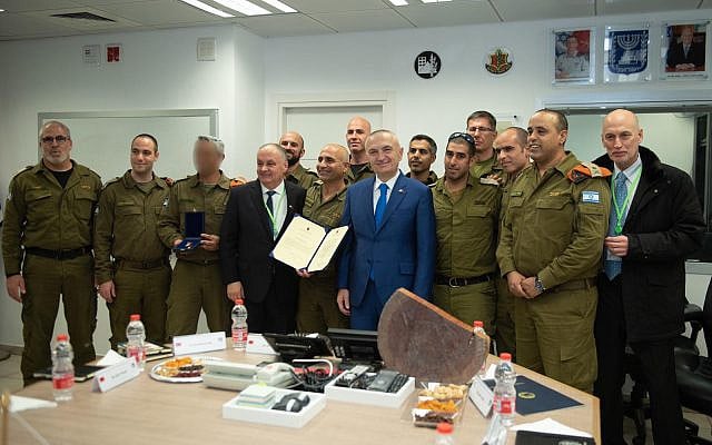 Former Albanian President Ilir Meta visits Israel's Homefront Command