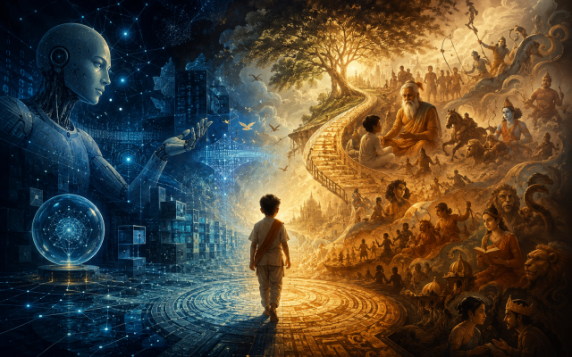 The Architecture of Imagination. AI Illustration. (Credit: ChatGPT)