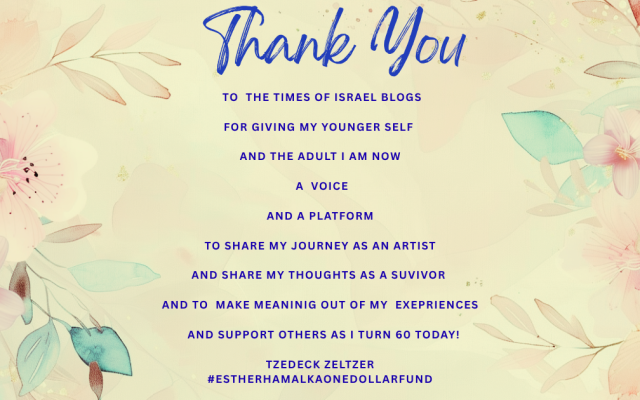 Thank you Times of Israel Blog Posts
Design Tzedeck
Elements Canva.com