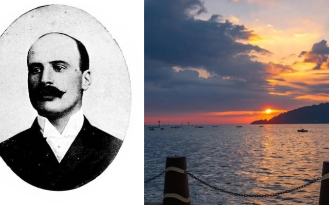 Caption: Sir Charles James Jessel, the Jewish lawyer whose name still marks Borneo's waterfront, alongside the waterfront of Kota Kinabalu
Credit: British North Borneo Chartered Company, 1899 / Wikimedia Commons (Public Domain)
