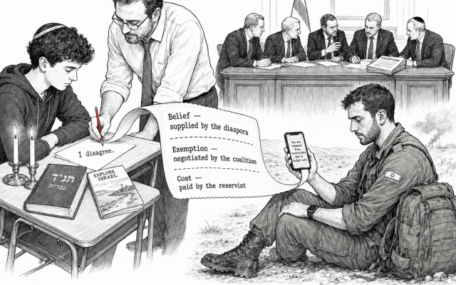 When disagreement becomes a deficiency, someone else is already paying the bill.

Concept, caption and editorial direction: Yochanan Schimmelpfennig. Illustration created with OpenAI image generation.