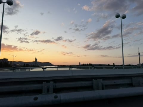 The Danube at dusk. (Julian Ungar-Sargon, July 2026)