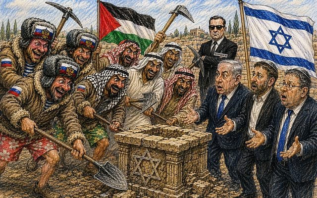 Russia’s New Front Against Israel: The Struggle Over Jewish Heritage in Judea and Samaria. Illustration made with AI.