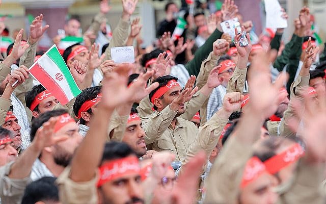 Basij members attend a ceremony at Imam Khomeini's Hussainiyeh, Tehran, November 26, 2025. 
Photo: Khamenei.ir, via Wikimedia Commons, CC BY 4.0.