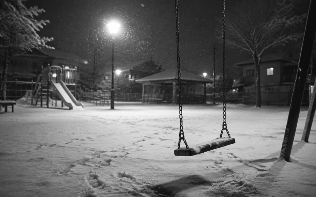 AI generated image for playground with snow