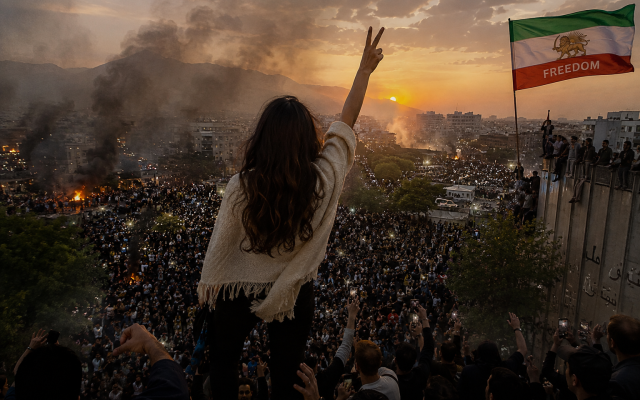 Free Iran. An AI Illustration.