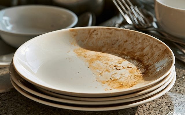 "Half-Cleaned Dishes" (AI images by author)