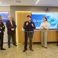 Kim Kataguiri, Ricardo Berkiensztat, Renan Santos, Célia Parnes and Daniel Kignel Kim Kataguiri, Ricardo Berkiensztat, Renan Santos, Célia Parnes and Daniel Kignel