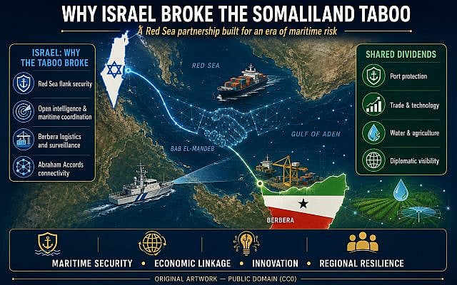 Why Israel Broke the Somaliland Taboo: The Mutual Strategic Benefits. Original infographic artwork-Public Domain (CCO); created for the author