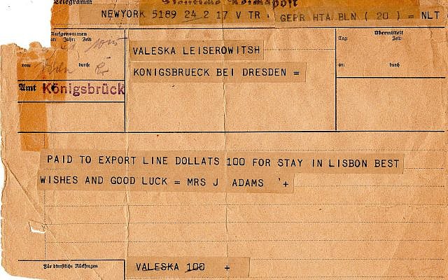 Paperwork of survival, on to Lisbon (photo courtesy of Naomi Leiseroff).
