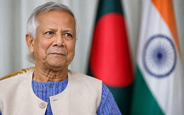 Muhammad Yunus, whose absence from Bangladesh’s presidential contest may signal a shift toward calmer relations between Dhaka and New Delhi. (AI-generated image created by the author for editorial purposes)