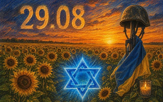 The sunflowers of Ilovaisk and the Jews and Israelis who died defending Ukraine. The image was created using AI.