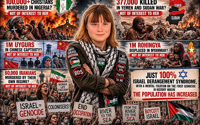 Some of the word causes Greta Thunberg seems to purposefully ignore. AI image generated with the author's prompting