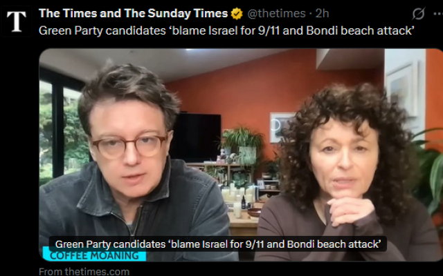 Screenshot from the UK Times and Sunday Times X account earlier in 2026