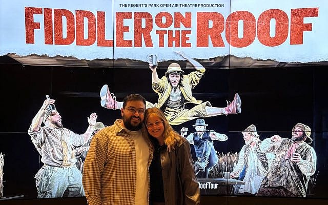 My husband Ezry and I at Fiddler on the Roof in Sydney Australia, 2026. (courtesy)