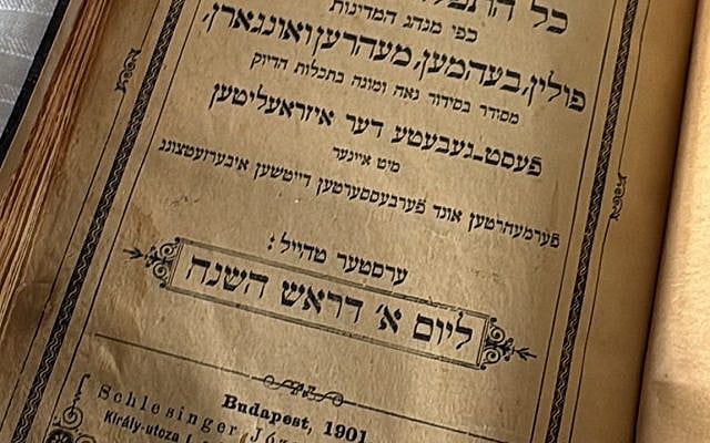 [The front page of my great-grandmothers's machzor]