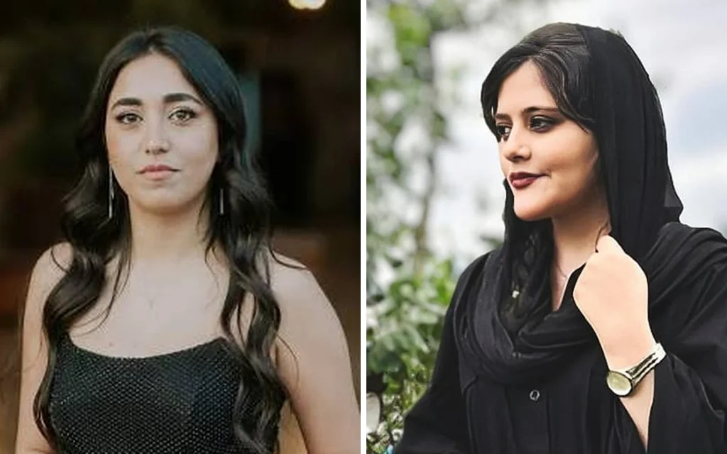 Staff Sgt. Shirel Haim Pour who was killed in Nahal Oz on October 7, 2023. And Jina Mahsa Amini an Iranian woman who died unexpectedly on September 16, 2022, while in custody of Iran’s 'morality police' for 'improper' clothing. Staff Sgt. Shirel Haim Pour who was killed in Nahal Oz on October 7, 2023. And Jina Mahsa Amini an Iranian woman who died unexpectedly on September 16, 2022, while in custody of Iran’s 'morality police' for 'improper' clothing.