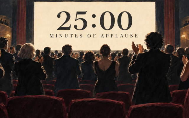 An ovation is not a verdict. (AI-generated editorial illustration.) An ovation is not a verdict. (AI-generated editorial illustration.)