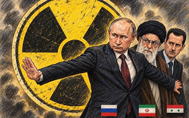 Russia Fought Nuclear Pressure on Syria. Now It Is Doing the Same on Iran. The image was created using AI.