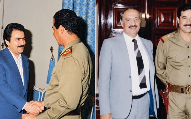 Ghassemlou and Rajavi meeting with Saddam Hussein in the 1980s — Baghdad, Iraq.