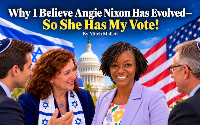 "Some Jewish Democratic voters in Florida face a difficult decision about Angie Nixon's U.S. Senate candidacy. In this follow-up to his October 16th Times of Israel article, Mitch Mallett shares the conversations that led him to support her."