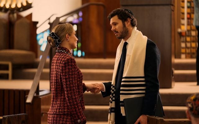 Adam Brody and Kristen Bell star in Season 3 of "Nobody Wants This," a romantic comedy about a rabbi and his Jewish-curious girlfriend. (Netflix)