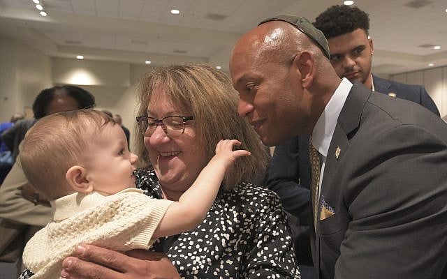 Gov. Wes Moore demonstrates commitment to a safe & thriving Jewish future in Maryland. Photo by and courtesy of the Executive Office of the Governor.