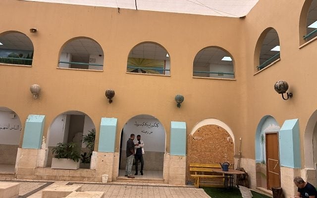 Inside the school