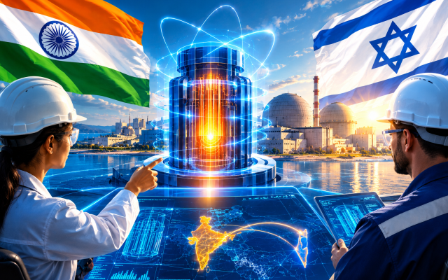 India-Israel Civil Nuclear Cooperation. An AI Illustration.