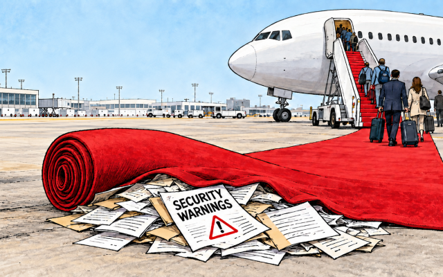 Rolling out the red carpet for peace must not mean covering up security warnings. (AI-generated illustration)