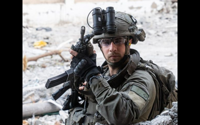 The author pictured while fighting in the Swords of Iron War. (Courtesy)