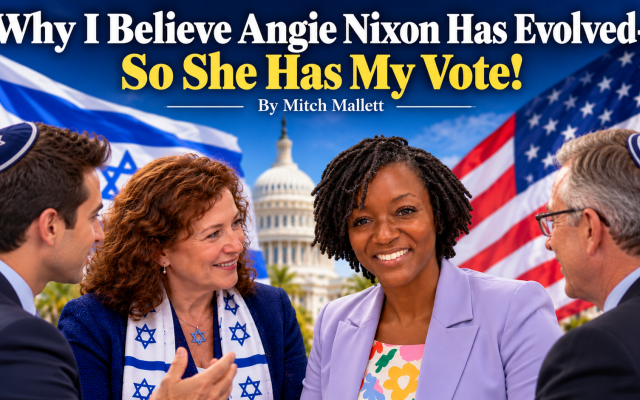 “Some Jewish Democratic voters in Florida face a difficult decision about Angie Nixon’s U.S. Senate candidacy. In this follow-up to his October 16th Times of Israel article, Mitch Mallett shares the conversations that led him to support her.”