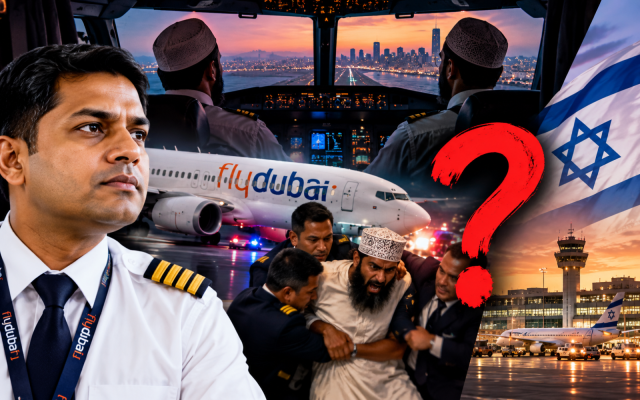 After the FZ1073 incident, Israel faces a difficult aviation-security question: should all-Muslim cockpits on Israel-bound flights receive additional scrutiny? AI editorial illustration created by the author for this article. After the FZ1073 incident, Israel faces a difficult aviation-security question: should all-Muslim cockpits on Israel-bound flights receive additional scrutiny? AI editorial illustration created by the author for this article.