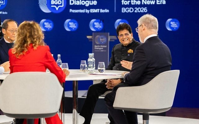 India's Commerce Minister Piyush Goyal at the Berlin Global Dialogue during the panel discussion on "New Era, New Alliances: The Third Path?" October 22, 2026. (Source: Piyush Goyal/Facebook)