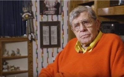 Jerry Lewis gives an interview to the Hollywood Reporter on December 21, 2016. (screen capture: YouTube)