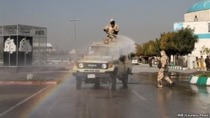 تصویری منتشر شده از بخشی از مانور در مشهد - واحد مرکزی خبر