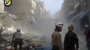 حلب، سوریه (12 اکتبر 2016) (عکس: Syrian Civil Defense- White Helmets via AP)