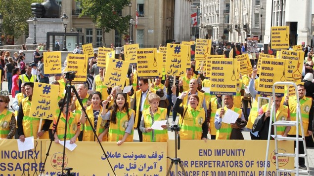 تجمع مخالفان رژیم ایران در لندن تجمع مخالفان رژیم ایران در لندن