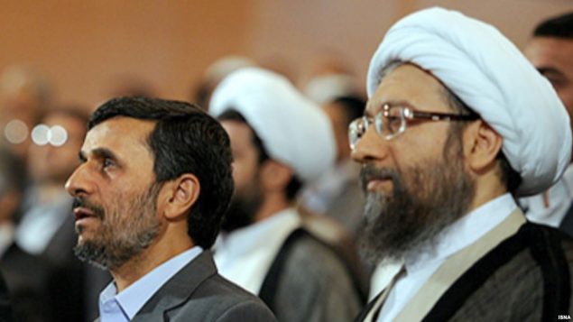 صادق لاریجانی و محمود احمدی نژاد سال 89 صادق لاریجانی و محمود احمدی نژاد سال 89
