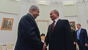 تصویر: بنیامین نتانیاهو نخست وزیر در ملاقات با ولادیمیر پوتین رئیس جمهور روسیه در مسکو، ۱۱ ژوئیه ۲۰۱۸. (Kobi Gideon/GPO/Flash90)