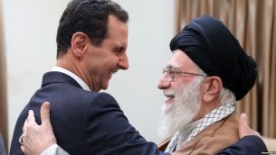 بشار اسد، رئیس جمهوری سوریه، در سفر به تهران با علی خامنه‌ای، رهبر جمهوری اسلامی دیدار کرد