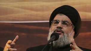 تصویر: شیخ حسن نصرالله رهبر حزب الله. .(AP Photo/Hussein Malla, File)