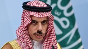 Saudi Foreign Minister Prince Faisal bin Farhan Al-Saud attends a joint press conference with the German Foreign Minister in Berlin, on August 19, 2020. (Photo by John MACDOUGALL / POOL / AFP)
